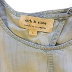 Cloth & Stone Anthropologie Light Blue Tie Back Long Sleeve Top Womens Large Photo 6