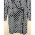 Halogen Women’s Polka Dot Ruffled Trench Coat Double Breasted Size S Petite Photo 2