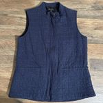 LAFAYETTE 148 Vest Full Zip Quilted New Wool Blue Cinch Waist Size 8 Women’s Photo 0