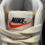 Nike Blazer Mid 77 Vintage White Black Leather Sneakers Shoes Women US 8 Photo 6