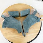 Seychelles  by Anthropologie Sightseeing Suede‎ Slingback Peep Toe Heels Teal 9 Photo 3