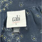 CAbi Ever Tank Top Floral Navy Blue Split V Neck #3984 Women's Small Photo 4