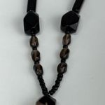 artisan Handmade Elegant Black Onyx and smoky quartz gemstone Necklace Photo 3