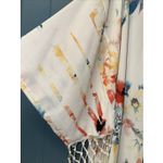 Chelsea and Violet Women's L Floral Foliage Lagenlook Open Front Kimono Fringe Photo 8