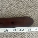 Brown Leather vintage belt with metal detailing and studs Photo 5