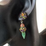 HEIDI DAUS Elegant Multicolor Drop Earrings Purple Photo 8