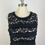 J.Crew  Black Lace Tweed Tank Top Photo 2