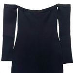 L'Agence L’Agence Felicia Black Knit Off The Shoulder Fitted Bodycon Dress Size XXS Photo 4
