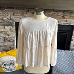 Madewell  Ivory Flowy Tier Blouse Photo 7