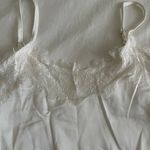 Lace Satin Cami Top White Photo 2
