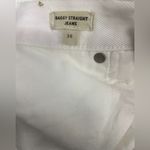 Madewell Baggy Straight White Jeans size 30 Distressed Raw Hem NWT Photo 10