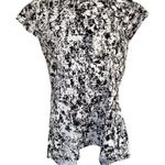 Jil Sander Black and White Splatter Print Structured Cotton Asymmetric Top 38/6 Photo 0