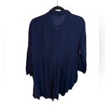 Aerie  Navy Blue Gauze Cotton Babydoll Tunic Photo 1