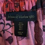 House of Harlow 1960 Pink Floral Satin High Waisted Wide Leg Pants Size Small Photo 2