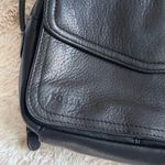 Fossil  Vtg 90's Black Leather Small Crossbody WALLET ID INSIDE Bag Tote Purse Photo 4