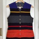 The Limited Vintage 1990s  stripe multicolor long wool blend vest Photo 2