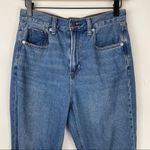 American Eagle  Mom Jean Distressed Raw Chewed Hem Sz 4 Boho Photo 3