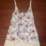 Victoria's Secret  Vintage Gold Label mini slip dress floral  lace nightgown EUC Photo 6