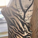 H&M  Divided‎ Zebra Mini Satin Slip Cowl Neck, Dropped & Cross Back, Size Small Photo 4