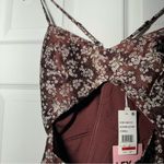 NWT $89 • Leyden • Mini Dress • Blossom Jacquard • Burgundy • XS • Floral Red Photo 5