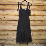 Antonio Melani NWT Black Eyelet Midi Dress 6 Photo 2