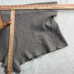 TheDrop 3X Ribbed Knit Lounge Shorts Cozy Neutral High Waist Stretch Pajama Warm Gray Photo 4