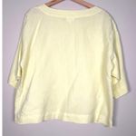 Pure Jill womens 100% linen boat neck 3/4 sleeve casual top yellow xs oversized Photo 1