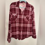 Como vintage  Burgundy Plaid Button-Down Shirt Photo 1