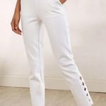 Soft Surroundings NWT White Sadie Scalloped Ankle Pants Size Tall L Photo 0