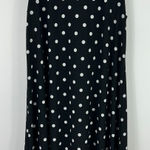 CHAPS  Dress M‎ Black White Polka Dot Sleeveless A Line Midi Retro Classic Preppy Photo 0