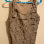 Loft  Beige Tan Ruffle Tank Top Photo 1