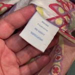 Boden Floral Cotton Tunic Swim Coverup With Beaded Neckline Size 12 White Photo 6