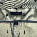 IZOD NWT! Women’s blue and white stripes and stars flat front shorts size 10 Photo 3