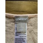 Linen Blend Knit Scoop Neck Sweater Size Chicos O US Small Lightweight Photo 2