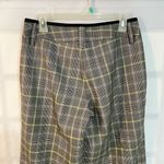 Victoria's Secret Body by Victoria the Marisa fit wide leg tan lime green plaid pants size 6 Photo 4