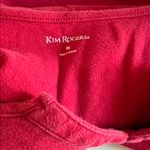 kim rogers  Notched Scoopneck 3/4 Sleeve Red TShirt Size Medium Photo 4