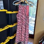 Anthropologie Tulle Pink Brown Patterned Women's Mini Dress Size Medium Photo 6