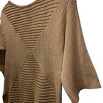 Dana Buchman  Sweater 1/2 Sleeve Knit Tan Gold Shimmer Womens Size Small NWT NEW Photo 3