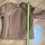 Isaac Mizrahi  Quilted Leather Jacket in rich Carmel color NWOT Photo 7