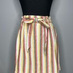 American Eagle  Outfitters Women's Striped Mini Skirt Size S Tie Belt Waist Linen Photo 0