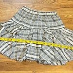 MINKPINK Women XS Kimberley Ra Ra Gray White Stripe Ruffle frayed Y2K Mini Skirt Photo 3