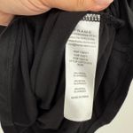 frame denim FRAME Betty Knitted Black Noir Square Neck Ruched Puff Sleeve‎ Top Size L Photo 6