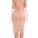 Elegant Sequin Embellished Dress Gold Size L Photo 1