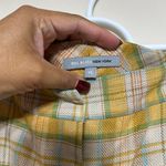 Bill Blass  New York Yellow Plaid Linen Shorts New 10 Vintage Photo 1