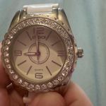 Silver Rhinestone Watch Studio Stainless Steel Quartz Gold Photo 0
