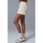 Alo Yoga Alo Night Out Cargo Skirt Ivory Cream Zip High-Waist Waisted Utility Zipper Edgy Photo 2