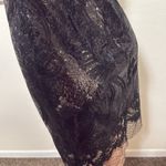 Julia Jordan  black lace on beige sequined elegant cocktail dress woman size 8 Photo 4