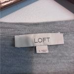 Loft Ann Taylor Light Gray Lace Detail Crewneck Women's Lightweight Sweater Photo 7