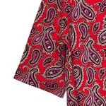 Banana Republic  Paisley Print Midi Shift Dress Women Size 4 Short Sleeve A Lined Photo 3