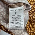 Ulla Johnson Dione Rash Guard Top Size XS Brown Lynx Print Zip Front Swim Shirt Photo 9